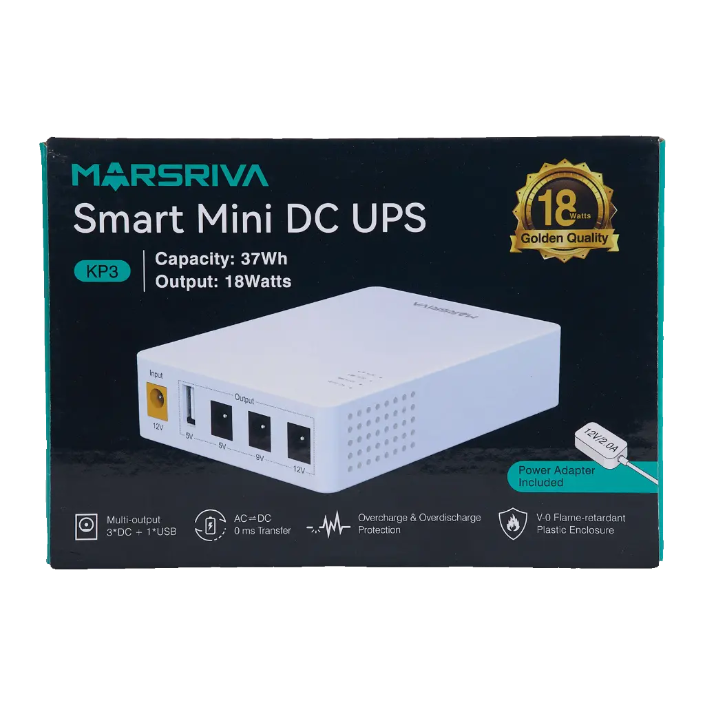 MINI DC UPS 18W 10000mAh Marsriva KP3