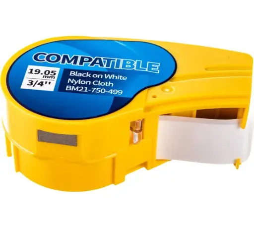 CINTA ETIQUETADORA VINIL 3/4" (19mm) COMPATIBLE ETIQUETADORA BRADY