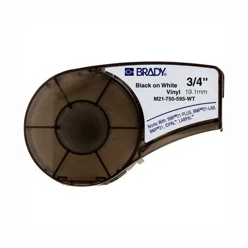 CINTA ETIQUETADORA BRADY ORIGINAL VINIL 3/4" (19mm) COMPATIBLE ETIQUETADORA BRADY 